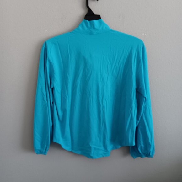 by Stacy London Jersey Knit Bow Blouse - Aqua (Sz Medium) a662047 - Picture 4 of 4